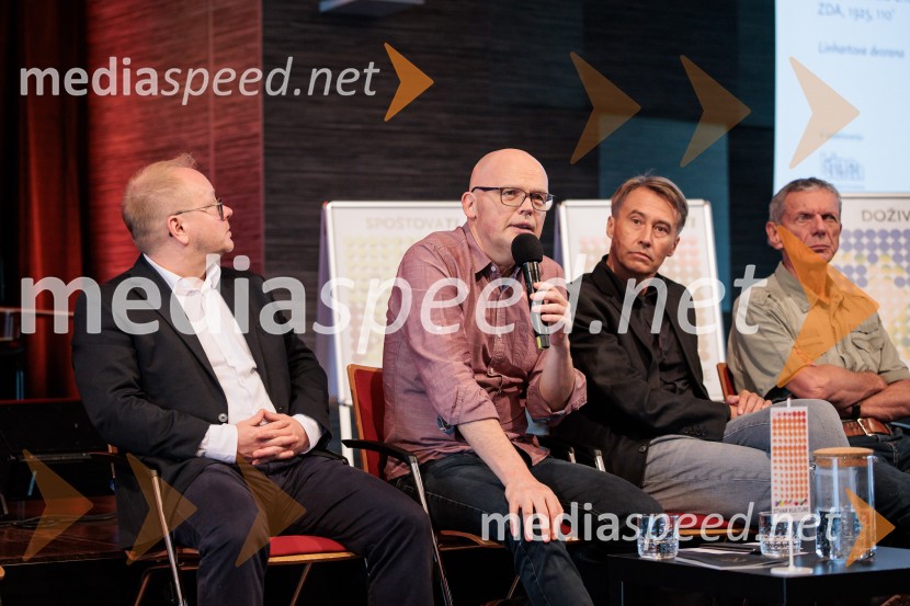 mag. Aleš Drenik, vodja programa resne glasbe, opere in balet, Cankarjev dom;  Simon Popek, vodja filmskega programa Cankarjevega doma;  Aleš Šteger, pesnik, pisatelj; dr. Ivan Šprajc, arheologPredstavitev nove sezone, Cankarjev dom