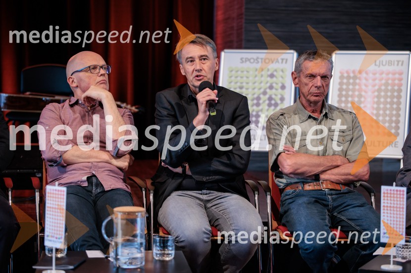  Simon Popek, vodja filmskega programa Cankarjevega doma;  Aleš Šteger, pesnik, pisatelj; dr. Ivan Šprajc, arheologPredstavitev nove sezone, Cankarjev dom