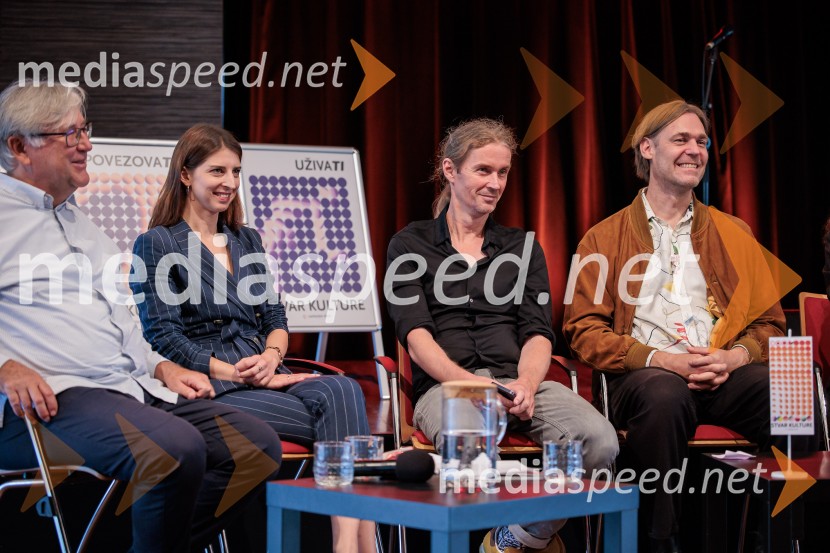  Marijan Rupert, vodja Zbirke rokopisov, starih in redkih tiskov v NUK;  Katarina Hergouth, vodja razstavnega programa, Cankarjev dom;  Andrej Jaklič, vodja gledališkega in sodobnoplesnega programa CD;  Žiga PredanPredstavitev nove sezone, Cankarjev dom