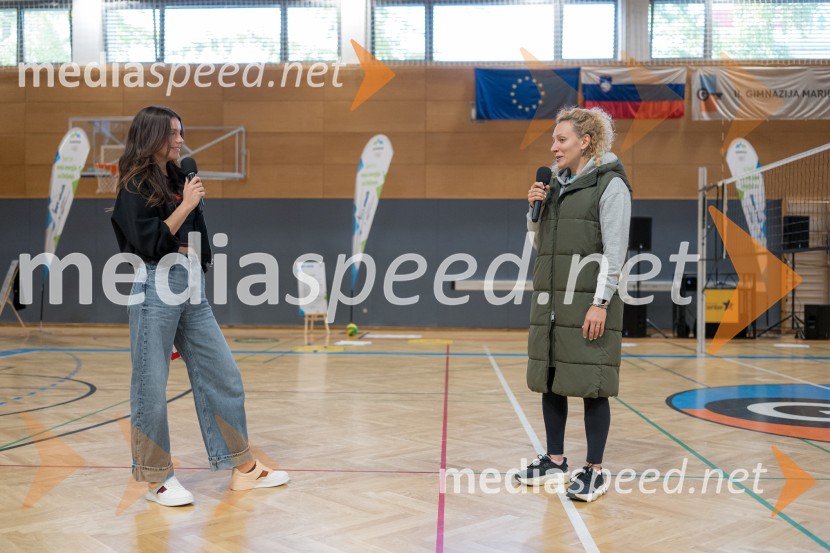  Vesna Ponorac, igralka, moderatorka;  Ilka Štuhec, nekdanja slovenska alpska smučarkaŠportno popoldne z Vesno Ponorac, Hitradiem Center in Olimpijskim komitejem Slovenije