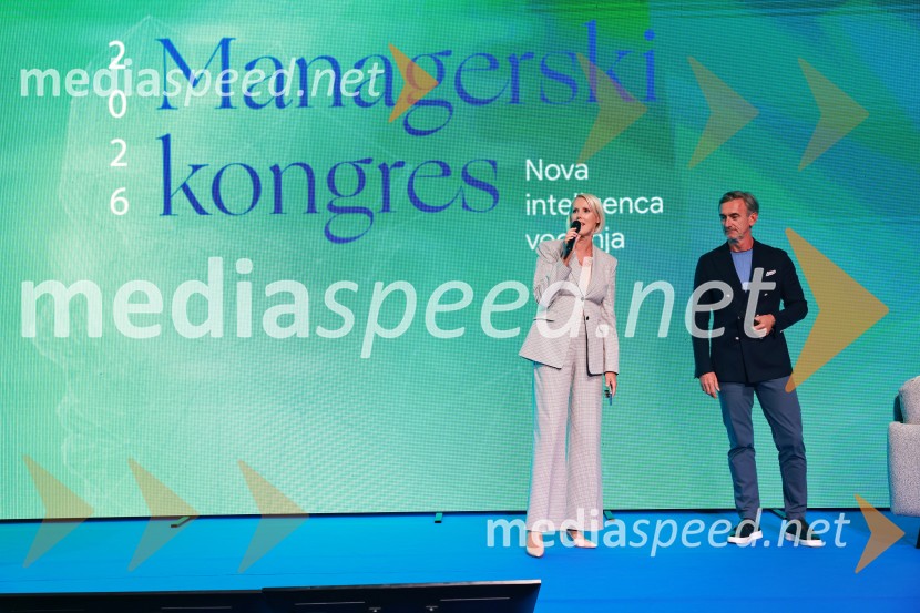  Petra Juvančič, izvršna direktorica, Združenje Manager;  Marko Lukić, lastnik in direktor družbe Lumar IGManagerski kongres 2026, petek