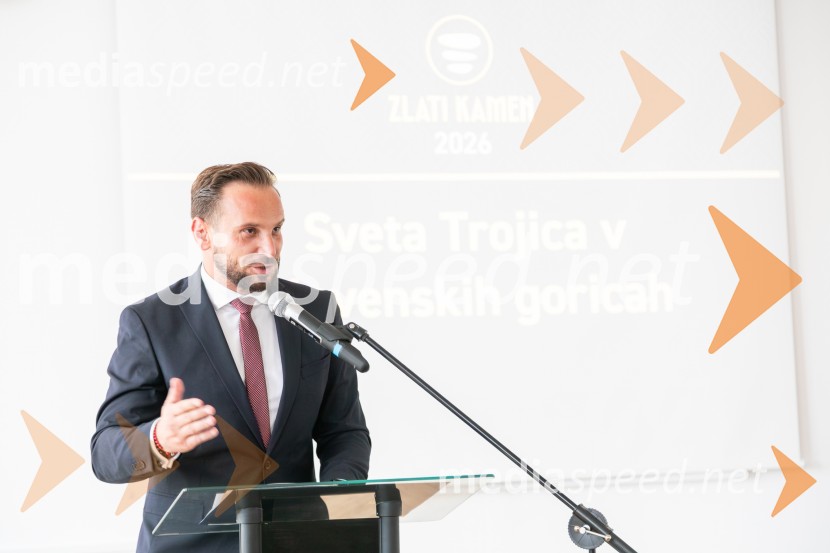  David  Klobasa, župan Občine Sveta TrojicaObčina Sveta Trojica v Slovenskih goricah z nagrado Zlati kamen 2026 za razvojno najprodornejšo občino Slovenije!