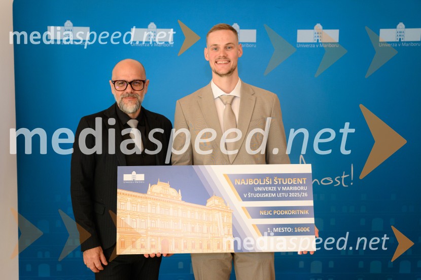 Najboljši študent Univerze v Mariboru v študijskem letu 2025/2026 je Nejc Podkoritnik