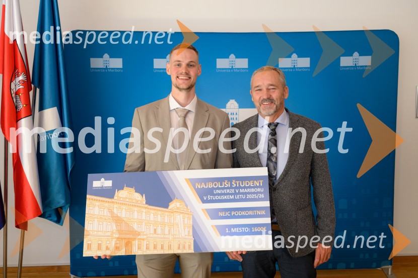 Najboljši študent Univerze v Mariboru v študijskem letu 2025/2026 je Nejc Podkoritnik