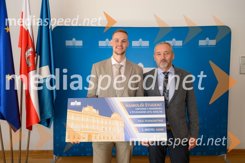 Najboljši študent Univerze v Mariboru v študijskem letu 2025/2026 je Nejc Podkoritnik