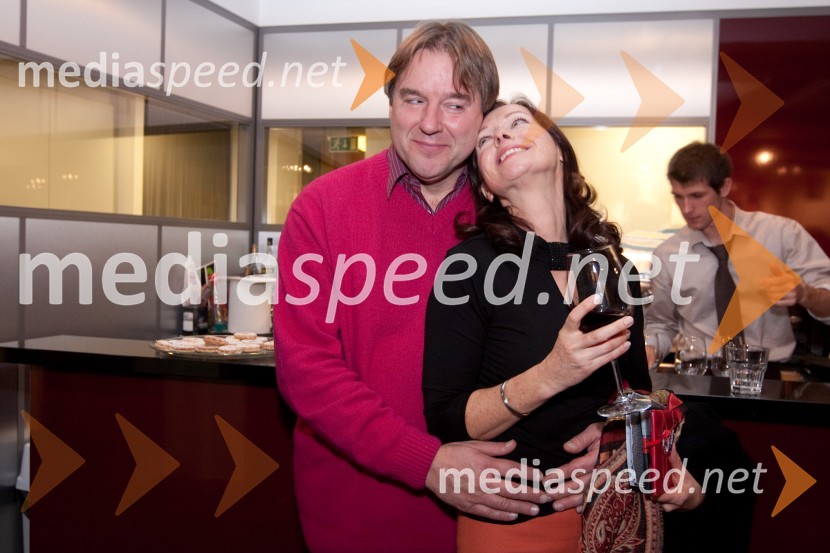 Jožef Ropoša, igralec in Bernarda Oman, igralkaMali zakonski zločini, premiera drame v MGL