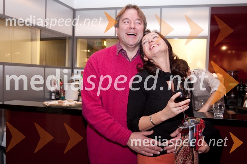 Jožef Ropoša, igralec in Bernarda Oman, igralkaMali zakonski zločini, premiera drame v MGL