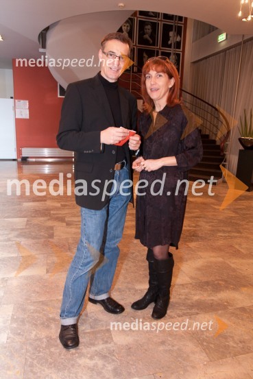 Igor Samobor, igralec in Barbara Hieng Samobor, direktorica MGLMali zakonski zločini, premiera drame v MGL