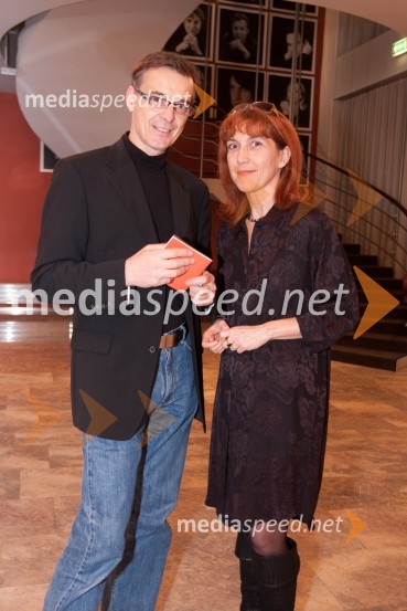 Igor Samobor, igralec in Barbara Hieng Samobor, direktorica MGLMali zakonski zločini, premiera drame v MGL