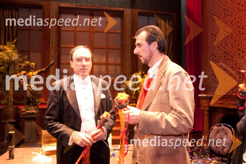 Igor Švara, dirigent in Robert Vrčon, operni pevecGledališki direktor/Ženitna pogodba, premiera opere SNG Opera in balet Ljubljana