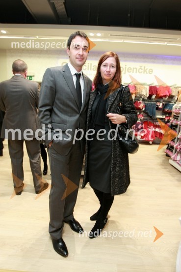 Gregor Jamnik, generalni direktor Hotel Slon, Ljubljana in Danica ČukMothercare, otvoritev trgovine v BTC Ljubljana