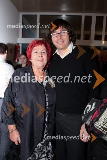 Iča Putrih, humoristka in Aleš MarinčekMesar za vse večne čase, premiera