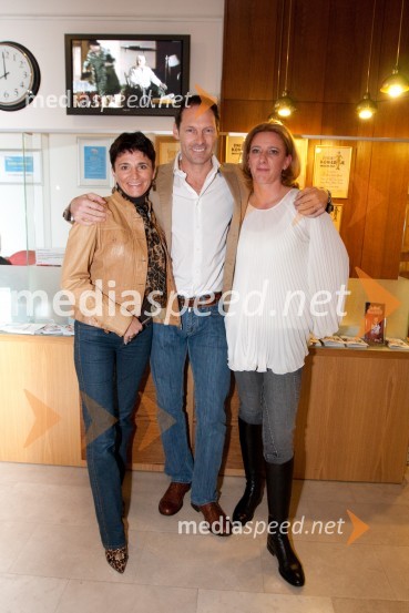 Jože Potrebuješ, član skupine Čuki s soprogo Andrejo in Urška Alič Flajnik, direktorica Špas TeatraMesar za vse večne čase, premiera