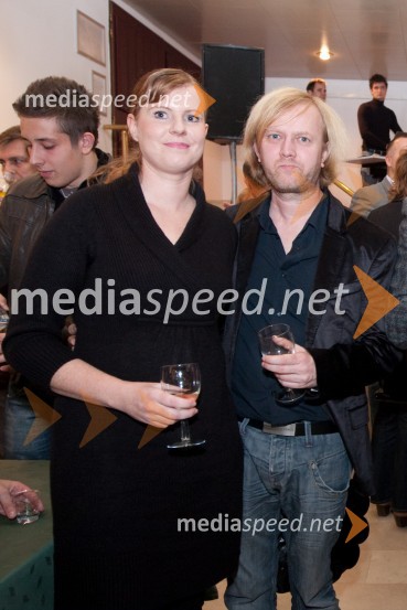 Matjaž Javšnik, igralec in soproga PetraMesar za vse večne čase, premiera