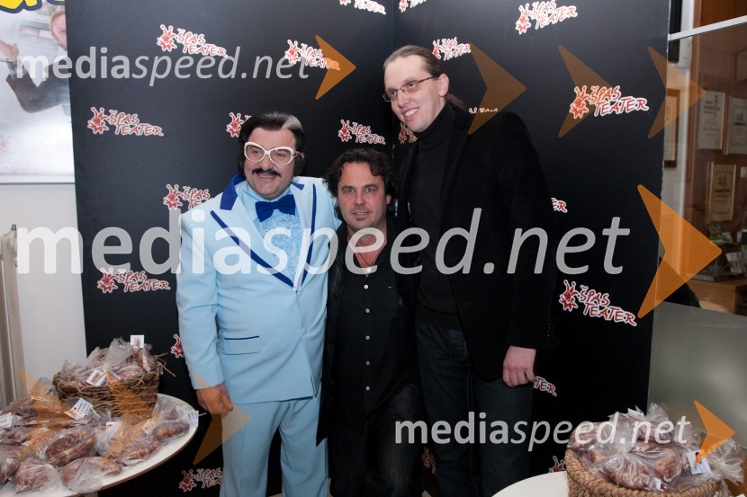 Bojan Emeršič-Zmago Batina, igralec, Jernej Kuntner, igralec in Marko Naberšnik, režiserMesar za vse večne čase, premiera