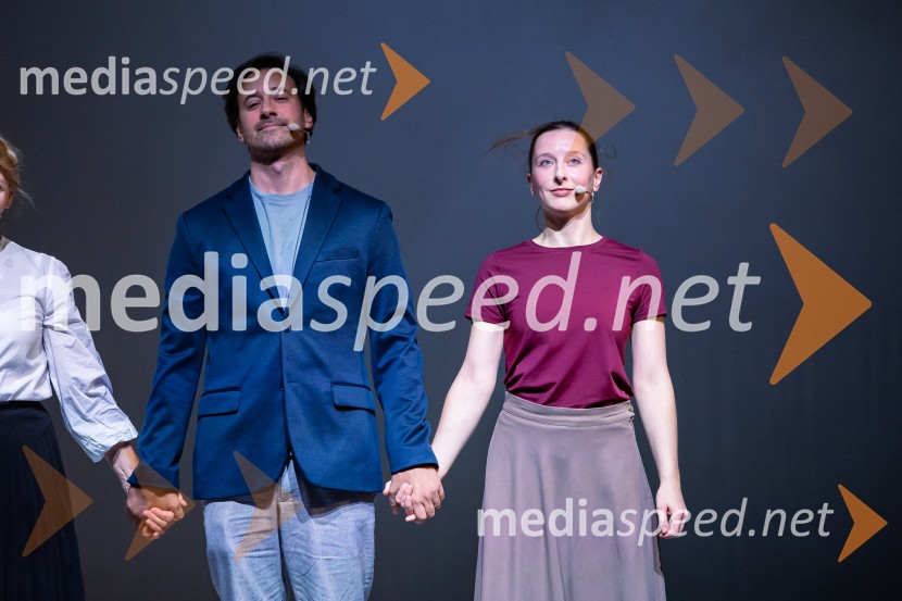  Miha Rodman, igralec;  Sara Gorše, igralkaKako se naučiti dvojine, premiera, Prešernovo gledališče Kranj