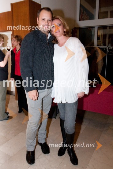 Mark Žitnik, TV voditelj in Urška Alič Flajnik, direktorica Špas TeatraMesar za vse večne čase, premiera