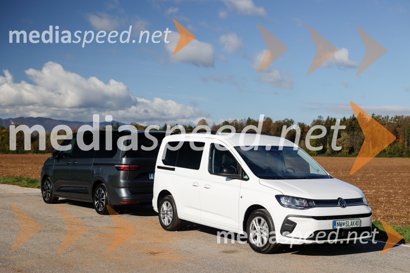 Volkswaven Caddy in Multivan ter Californija, slovenska predstavitev