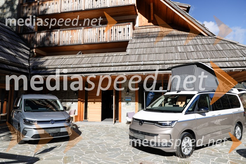 Volkswaven Caddy in Multivan ter Californija, slovenska predstavitev