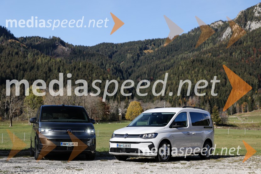 Volkswaven Caddy in Multivan ter Californija, slovenska predstavitev