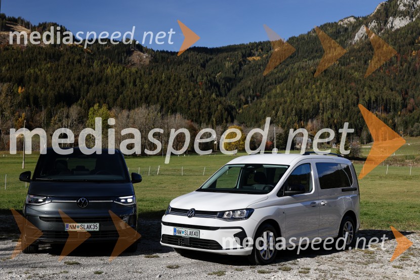Volkswaven Caddy in Multivan ter Californija, slovenska predstavitev