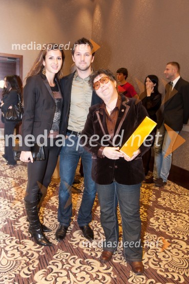 Marko Jaušovec, arhitekt in soproga Sanja in Dragica Petrovič, producentka in režiserkaTrend, podelitev nagrad