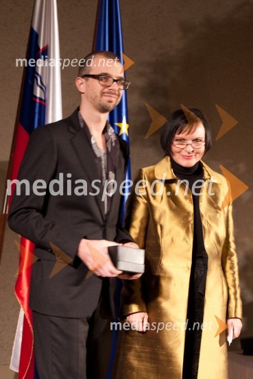 Emil Rebek, stilist in Jožica Brodarič, modna ikonaTrend, podelitev nagrad