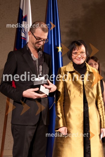 Emil Rebek, stilist in Jožica Brodarič, modna ikonaTrend, podelitev nagrad