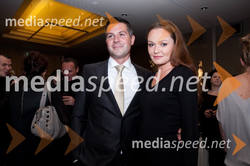 Iryna Osypenko, manekenka in njen fant Matjaž NemecTrend, podelitev nagrad