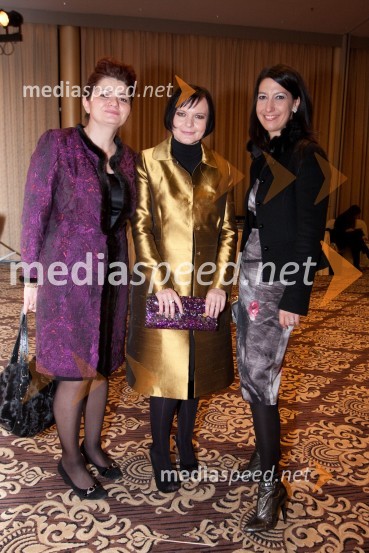 Milena Eber, krznarstvo Eber, Jožica Brodarič, modna ikona in Petra Kancler, novinarkaTrend, podelitev nagrad