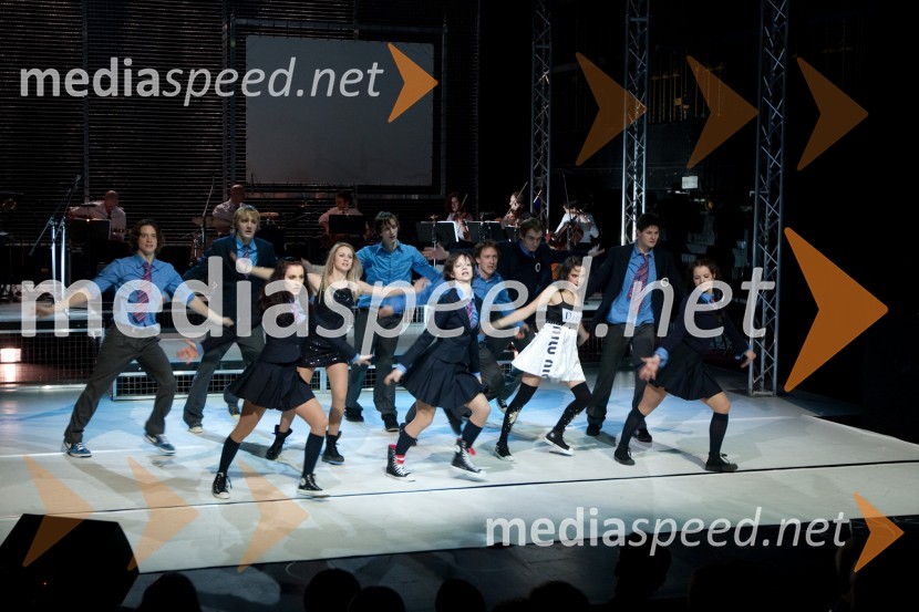 Pomladno prebujenje, prizor iz predstavePomladno prebujenje, premiera mjuzikla v MGL