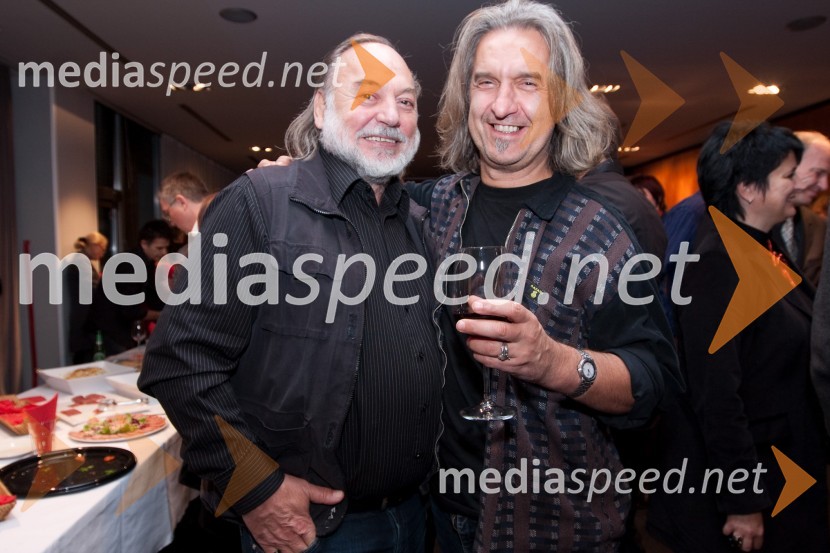 Karpo Godina, režiser in Andrej Erjavec, arhitektPomladno prebujenje, premiera mjuzikla v MGL