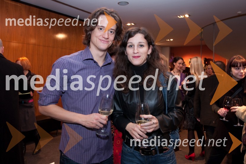 Domen Valič, igralec in Katarina Jericijo, violončelistkaPomladno prebujenje, premiera mjuzikla v MGL