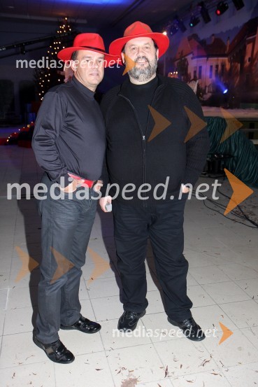 Branko Jovanovič Brendi in Korado, pevcaTV Pika, snemanje novoletne oddaje