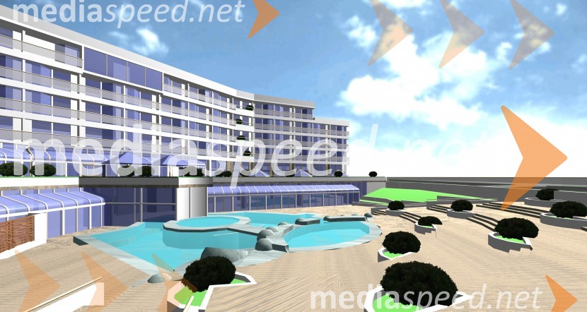 Skica zunanjosti hotelaPredstavitev Hotel Livada Prestige - 5 zvezdic, Terme 3000