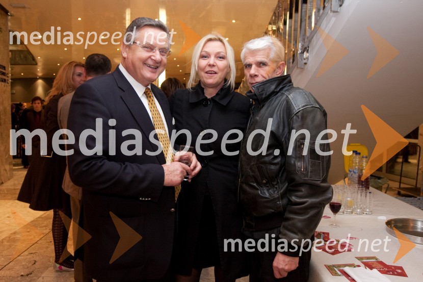 Dušan Mlakar, režiser, Neda Rusjan Bric, igralka in Ivo Barišič, igralec
Kaj je resnica, premiera predstave v SNG Nova Gorica