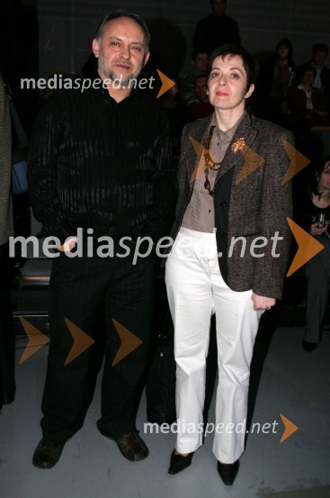 Feri Lainšček, pisatelj in član strokovne žirije z ženo DušankoSlovenska polka in valček