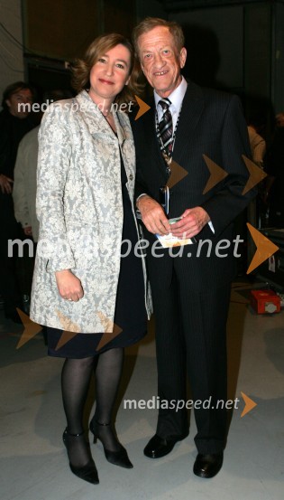 Mojca Menart, v.d. generalnega direktorja RTV Slovenija in Toni Gašperič, glasbenikSlovenska polka in valček