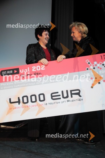 ... in Sabrina Pečelin, vodja odnosov z javnostmi Porsche Slovenija d.o.o.Val 202, Ime leta 2009