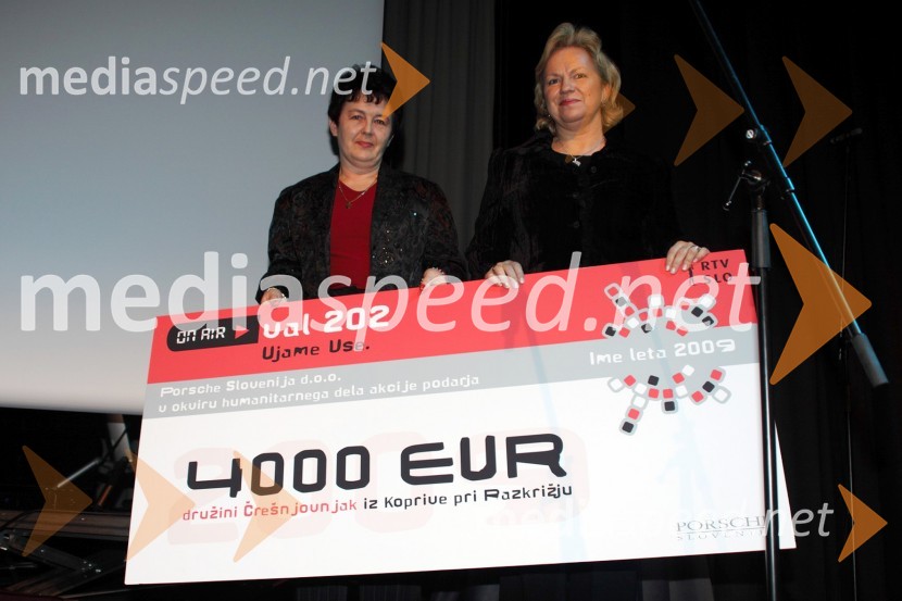 ... in Sabrina Pečelin, vodja odnosov z javnostmi Porsche Slovenija d.o.o.Val 202, Ime leta 2009