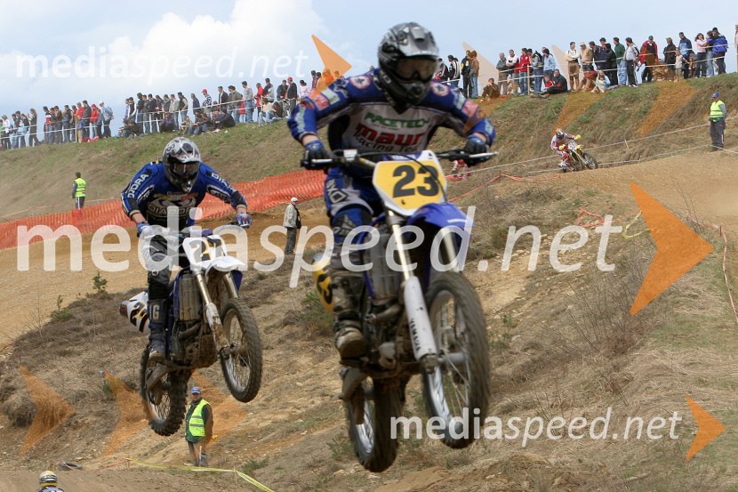 Benjamin Cirenski (AMD Brežice) in Igor Pancar (MK Bartog Fortuna)MOTOKROS, 2. dirka za DP, Slovenj Gradec