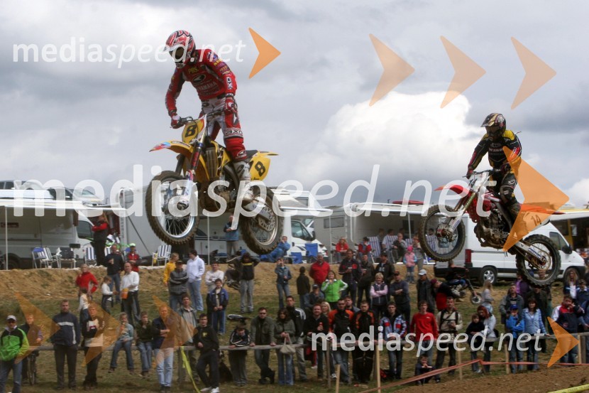 Sašo Kragelj (AMD Feroda) in Jaka Može (AMD Trebnje)MOTOKROS, 2. dirka za DP, Slovenj Gradec