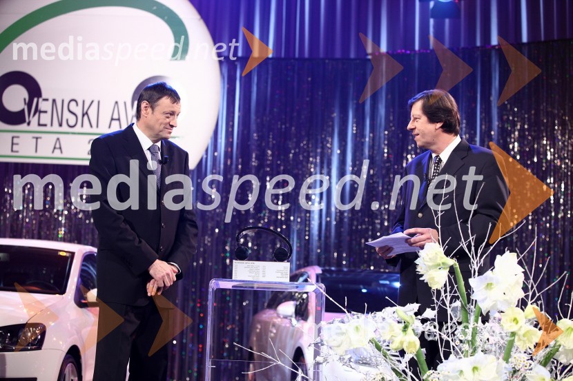 France Kmetič, urednik Moto revije in Janez Martinčič, novinar Vala 202Slovenski avto leta 2010