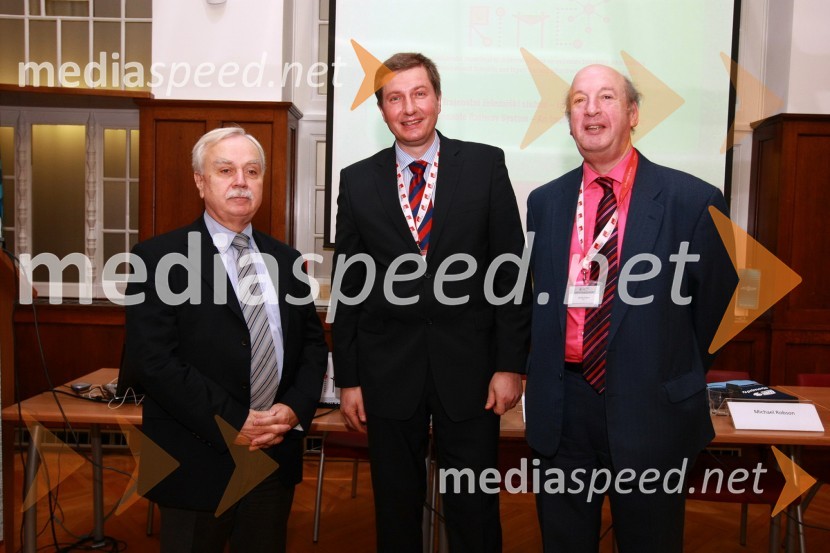 Dr. Johannes Ludewig, predsednik CER - Skupnost evropskih železnic, prof. dr. Drago Sever in Michael Robson, EIM- Evropsko združenje upravljavcev železniške infrastrukture   
 
RIMC 2010