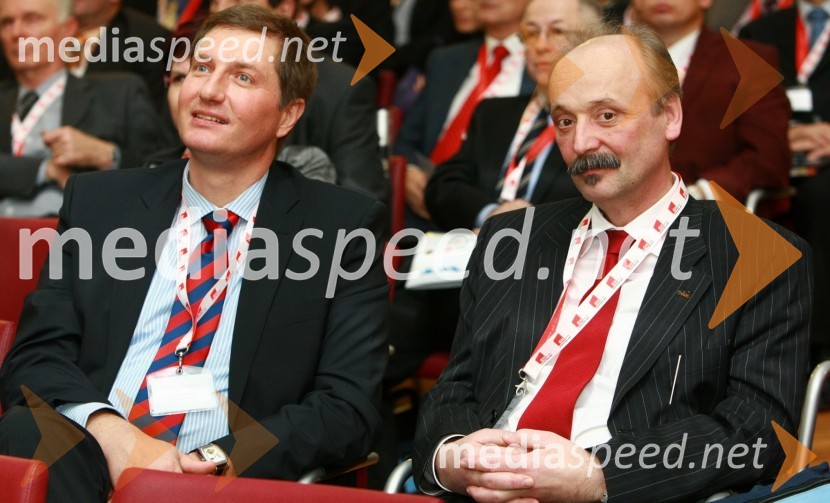 Prof. dr. Drago Sever, Fakulteta za gredbeništvo, Univerze v Mariboru in mag. Ljubo Žerak, direktor Direktorata za železnice in žičniceRIMC 2010