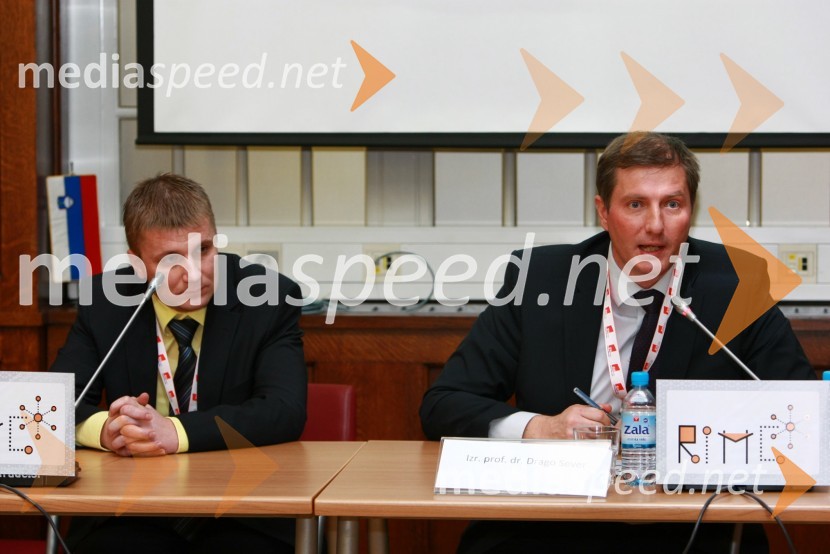Mag. Dejan Jurkovič, Direkcija RS za investicije v javno železniško infrastrukturo in prof. dr. Drago Sever    
 
RIMC 2010