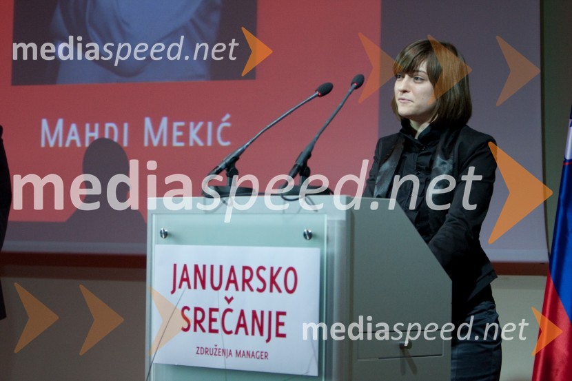 Mila Markovska, dobitnica štipendijeZdruženje Manager, januarsko srečanje in podelitev priznanja za življenjsko delo na področju managementa