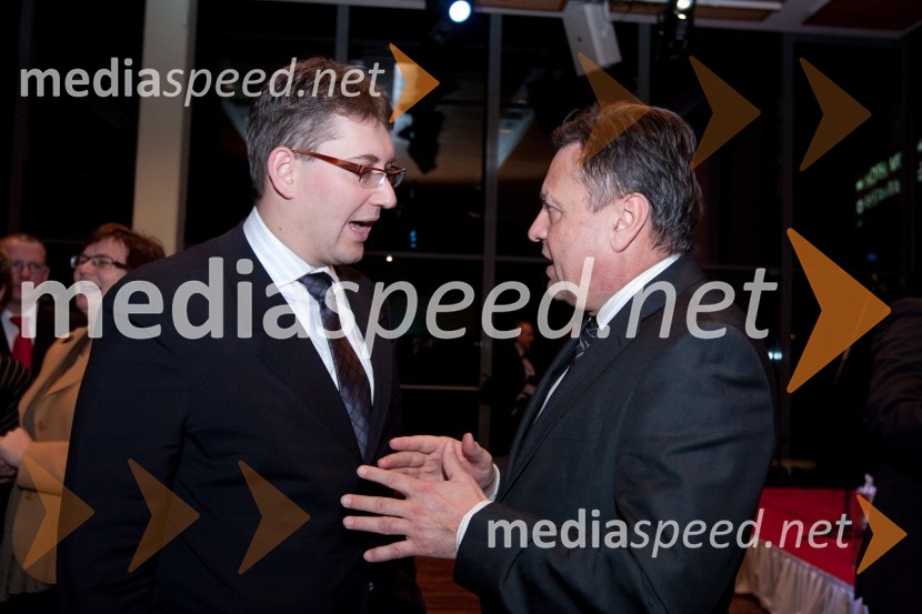 	Žiga Debeljak, predsednik uprave družbe Mercator in Zoran Jankovič, župan LjubljaneZdruženje Manager, januarsko srečanje in podelitev priznanja za življenjsko delo na področju managementa