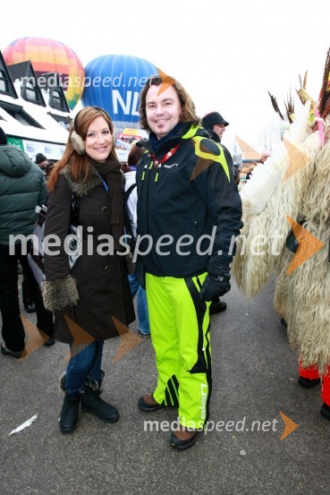 Loredana Hotovič, CMT Potovalna agencija in Dominik S. Černjak, predsednik Turistične zveze Slovenije46. Zlata lisica, druženje na Snežnem stadionu in VIP šotoru