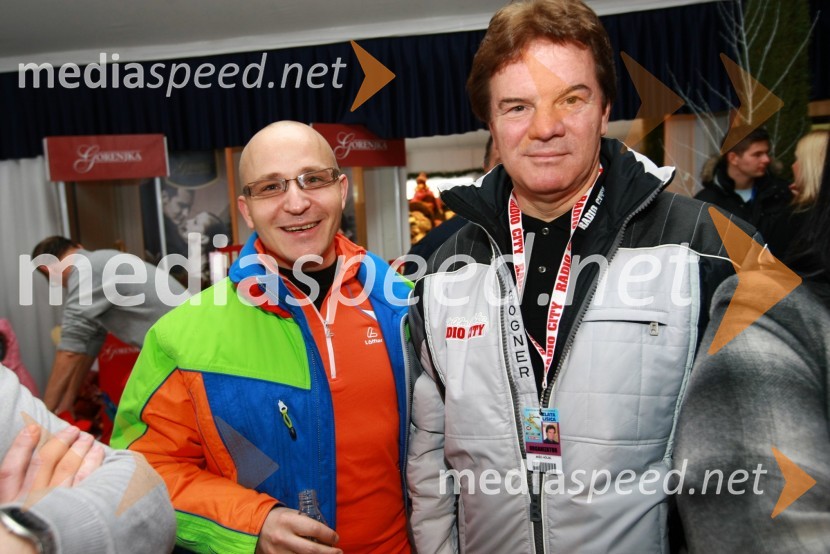 Gregor Jeza, predsednik uprave Hit Šentilj d.d. in Mišo Hölbl, direktor in lastnik Radia City46. Zlata lisica, druženje na Snežnem stadionu in VIP šotoru